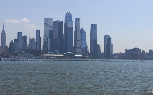 The Hudson Yards towers of Midtown Manhattan seen across the Hudson River