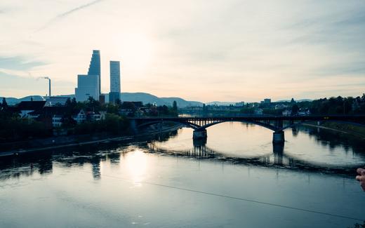 Basel skyline on the Rhine, host city of DIA Europe 2027